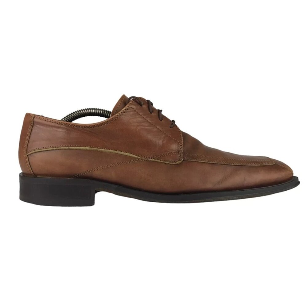 Pronto-Uomo Mens Brown Firenze Leather Square Toe Oxford Dress Shoes Size 11.5‎